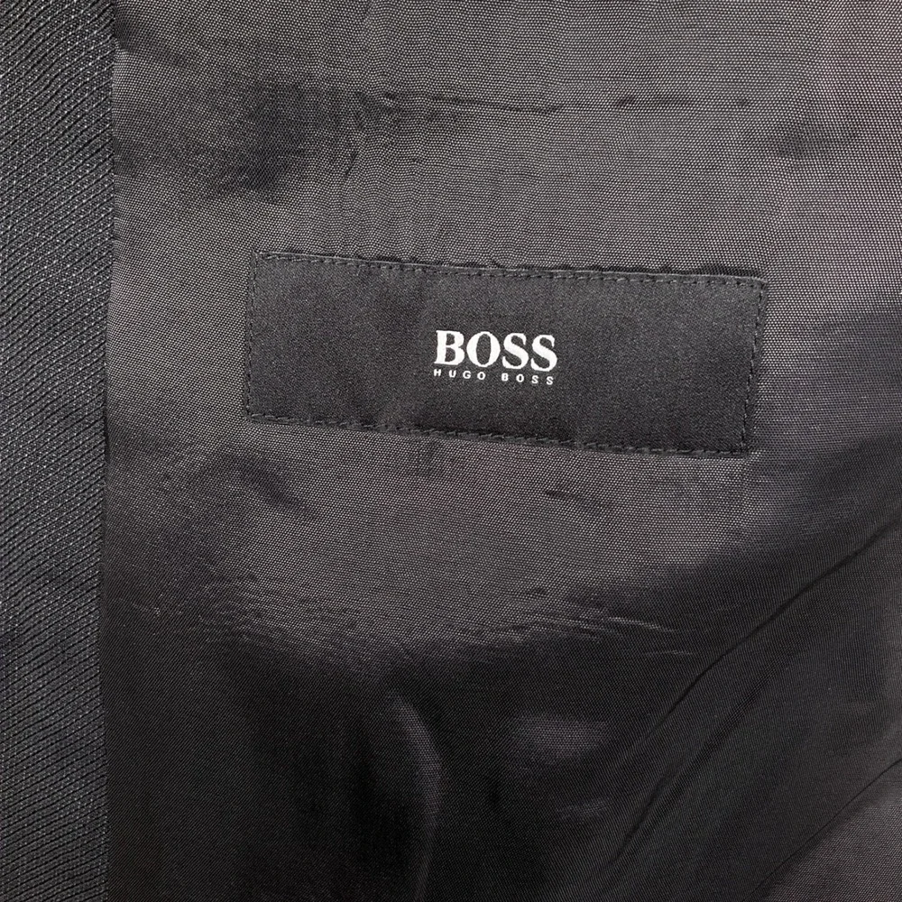 BOSS Hugo Boss Blazer‎ Mens 46R Black Grand/Central US 2-Button Formal Luxury